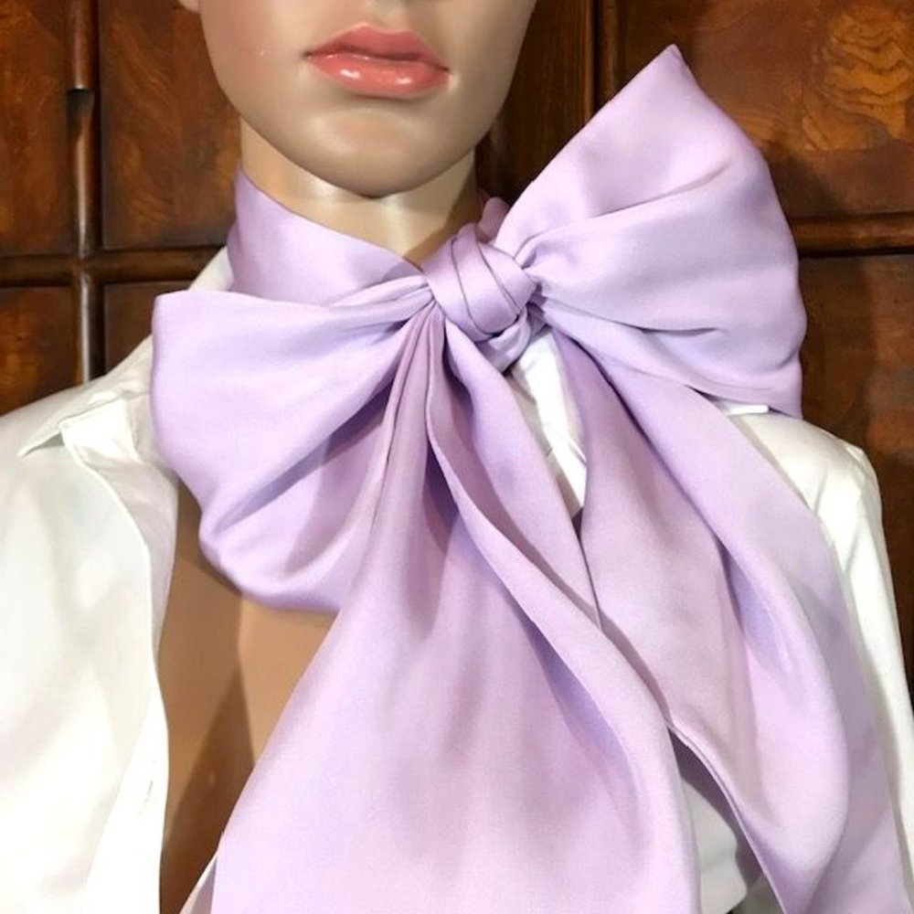 Lavender Satin 80” Scarf
